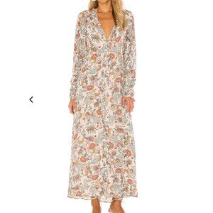 Free People Earthfolk Maxi Dress in Tea Combo Size S Boho Peasant Beach
